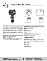 Thumbnail of document Manual - ULT - Ultrasonic Level Transmitter